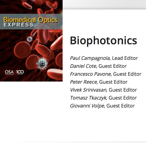 Special Issue on Biophotonics published in Biomed. Opt. Express