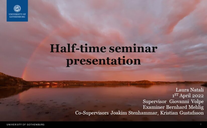 Laura Natali presented her half-time seminar on 1 April 2022