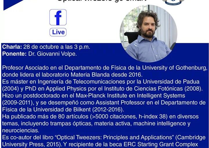 Invited talk by G. Volpe at OSA-EPN Student Chapter, 28 October 2020